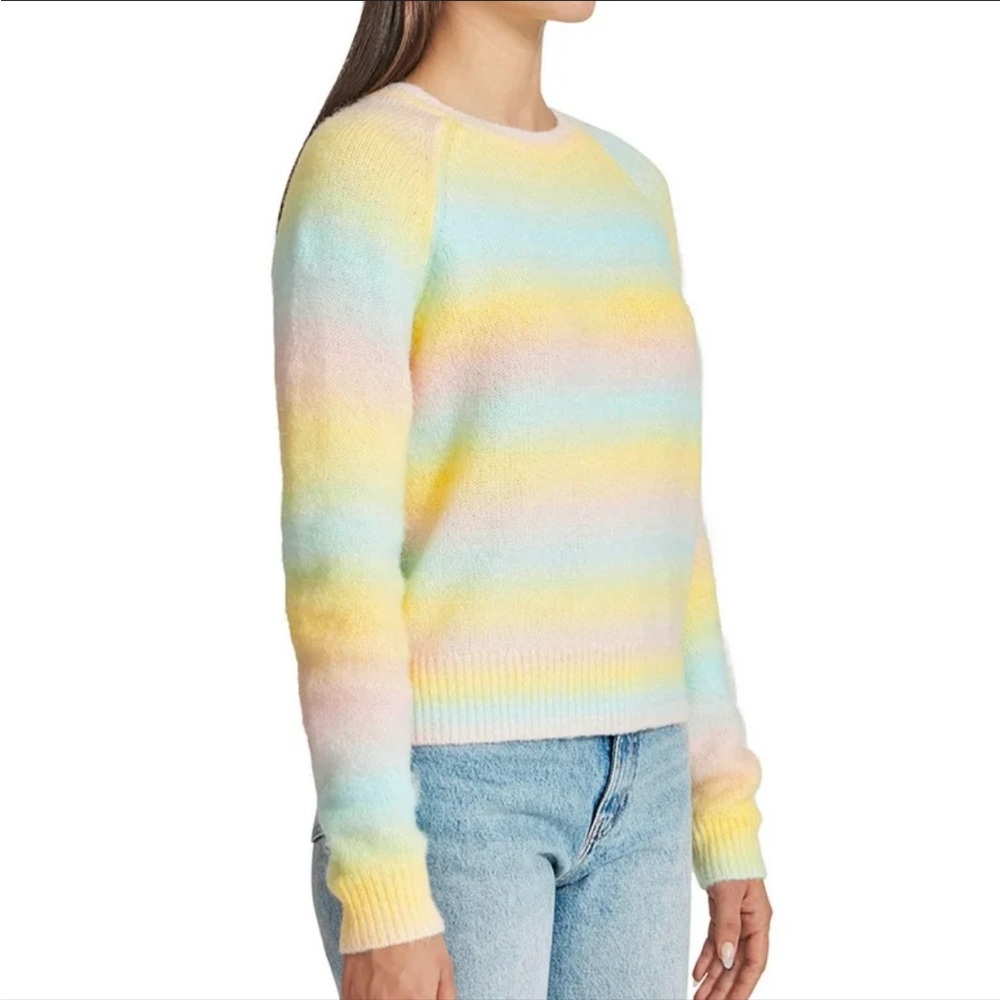 BB Dakota Steve‎ Madden Pastel Striped Crewneck Wool Blend Sweater Size Small